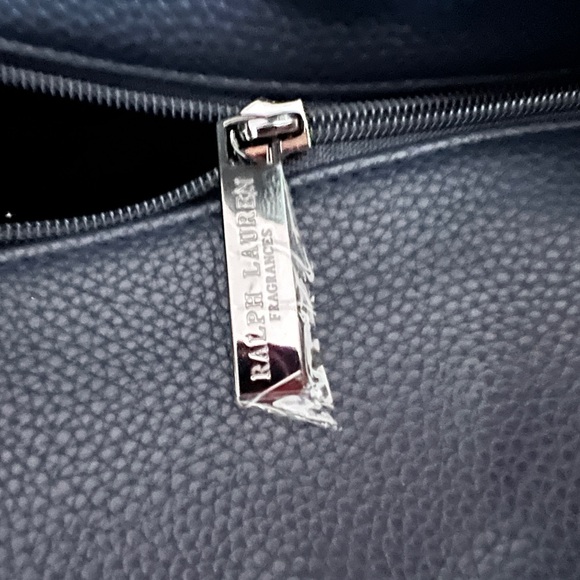 Polo by Ralph Lauren Red Parfum and Blue Leather Men's Duffel Bag - Picture 3 of 6